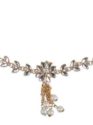 Gold-Plated Kundan Studded & Beaded Traditional Kamarbandh 3