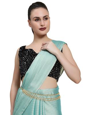 Gold-Plated & White Beaded 3 Layered Waist Chain 2