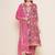 Pink Print Cotton Anarkali Kurta Set