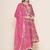 Pink Print Cotton Anarkali Kurta Set