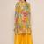 Yellow Print Silk Blend Kurta Set