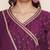 Purple Print Chanderi Silk Flared Kurta Set