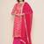 Pink Print Cotton Blend A-Line Kurta Set