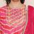 Pink Print Cotton Blend A-Line Kurta Set