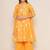 Mustard Print Cotton Blend A-Line Kurta Set