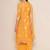 Mustard Print Cotton Blend A-Line Kurta Set