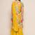 Yellow Print Chanderi Silk Straight Kurta Set