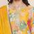 Yellow Print Chanderi Silk Straight Kurta Set