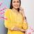 Yellow Lace Detail Cotton Blend Kurta Set