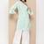 Green Lace Detail Cotton Blend Kurta Set