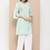 Green Lace Detail Cotton Blend Kurta Set