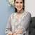 Grey Embroidered Cotton Blend A-Line Kurta Set