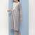 Grey Embroidered Cotton Blend A-Line Kurta Set
