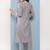 Grey Embroidered Cotton Blend A-Line Kurta Set