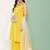 Yellow Embroidered Poly georgette Kurta Set