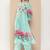 Blue Print Cotton Blend A-Line Kurta Set