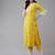 Yellow Lace Detail Cotton Blend Straight Kurta Set