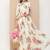 White Print Georgette Flared Dress