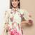 White Print Georgette Flared Dress