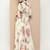 White Print Georgette Flared Dress