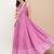 Pink Print Cotton Flared Dress