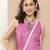 Pink Print Cotton Flared Dress