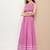 Pink Print Cotton Flared Dress