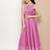 Pink Print Cotton Flared Dress