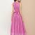 Pink Print Cotton Flared Dress