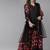 Black Print Chanderi Silk Anarkali Kurta