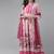 Pink Print Chanderi Silk Anarkali Kurta