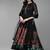 Black Print Chanderi Silk Anarkali Kurta