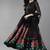 Black Print Chanderi Silk Anarkali Kurta