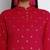 Fuchsia Print Cotton Blend Straight Kurta