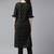 Black Print Cotton Blend Straight Kurta