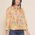 Mustard Print Cotton Blend Top