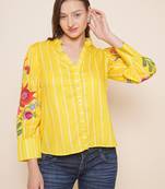 Yellow Print Cotton Top