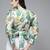 White Print Poly Silk Top