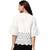 White Embroidered Cotton A-Line Top