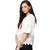 White Embroidered Cotton A-Line Top