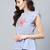 Blue Embroidered Polycotton Top