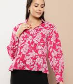 Pink Print Cotton Top