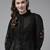 Black Embroidered Silk Blend Top