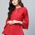 Red Solid Cotton Top