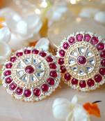 Traditional Gold Plated Stud Earrings