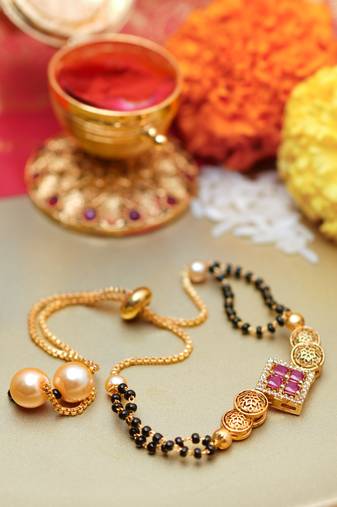 Gold-Plated Mangalsutra Adjustable Bracelet