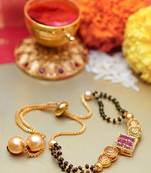 Gold-Plated Mangalsutra Adjustable Bracelet