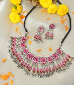 Afghan Choker Oxidised Silver Jewellery Set For Women