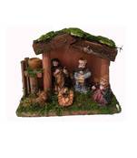 Christmas Crib House Nativity Set Baby Jesus for Decoration (Multi_15.7 x 12 x7 cm)