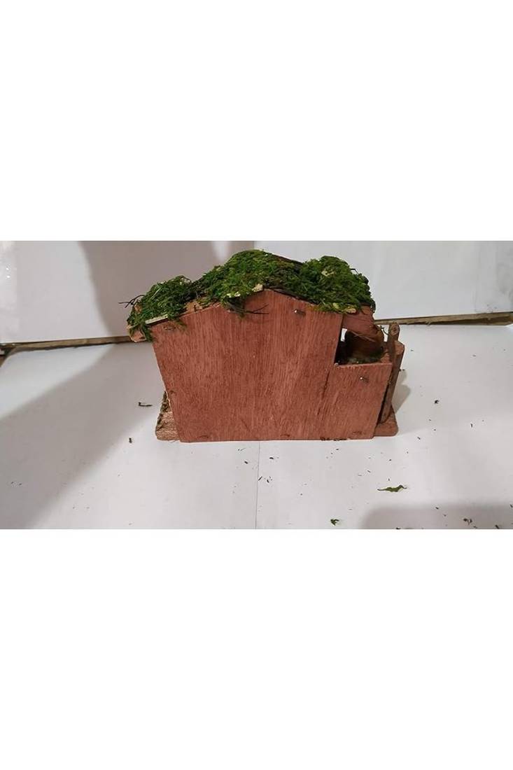 Christmas Crib House Nativity Set Baby Jesus for Decoration (Multi_15.7 x 12 x7 cm)